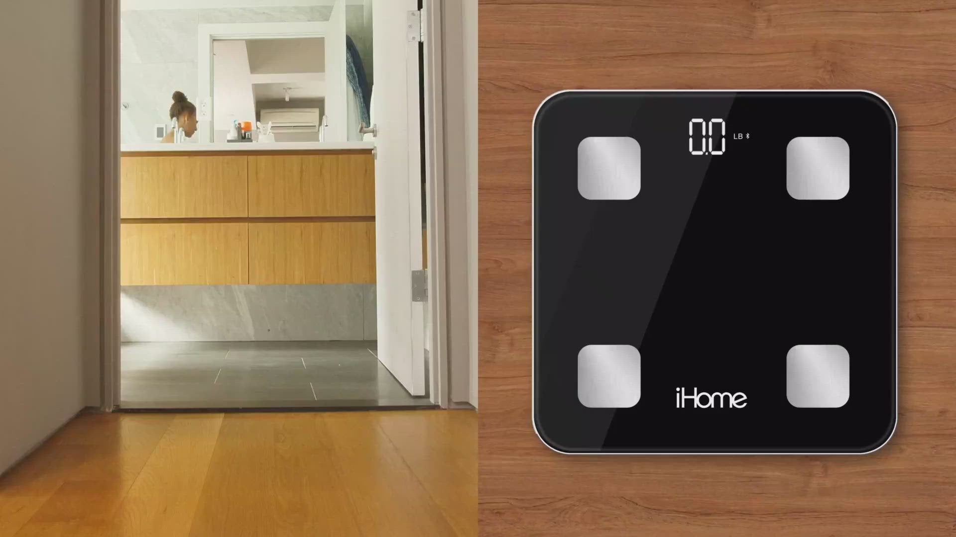iHome Smart Scale for Body Weight (Bluetooth) Black