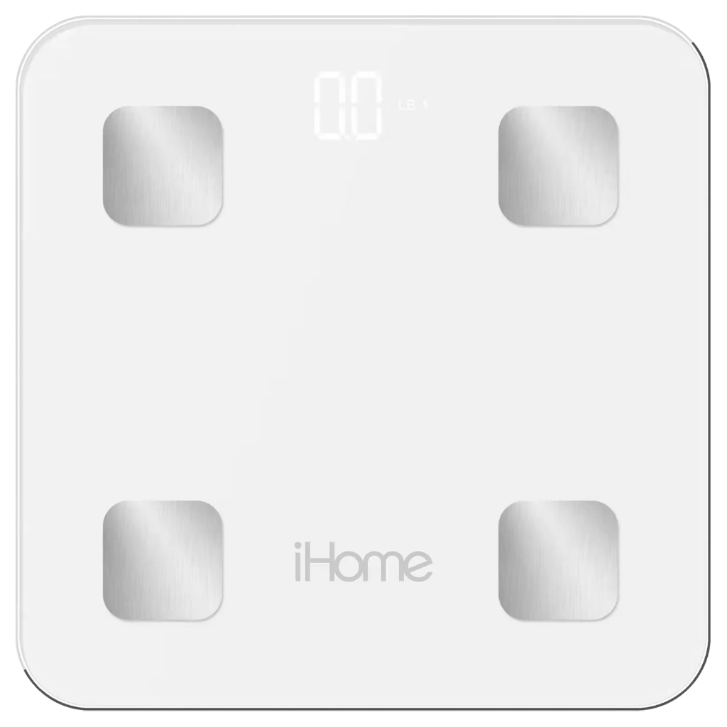 iHome Smart Scale - Digital with BT Connectivity & LED Display - White